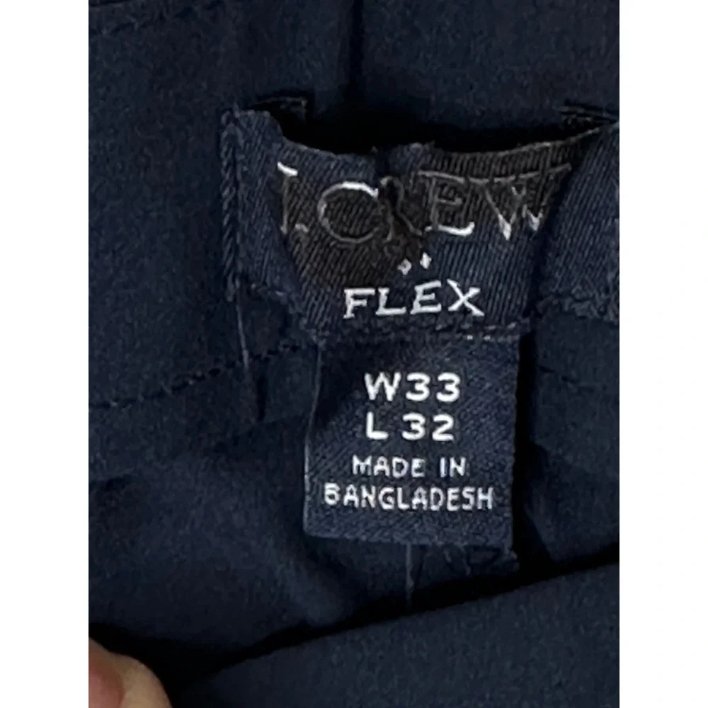 J.Crew Tech Pant Slim Fit Navy Blue Flex Performance Pants Trousers Size 33x32‎
